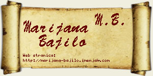 Marijana Bajilo vizit kartica